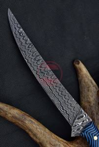 Cuchillo de cocina hecho a mano de acero de Damasco personalizado - Product Image 3