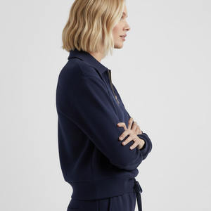 Conjunto de sudadera y Jogger de cuello Polo de manga larga personalizado para mujer - Product Image 2