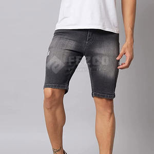 2025 Customized Men's Casual <b>Jeans</b> <b>Shorts</b> 100% Cotton Solid Pattern Breathable and Fashionable Custom Color Options - Product Image 1