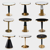 Tables à manger modernes et minimalistes en dalles de pierre pour usage commercial dans les salons de thé, cafés et restaurants occidentaux - Sur mesure