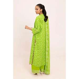 Traje Jacquard Verde y Beige de 3 Piezas Sin Coser - Product Image 6