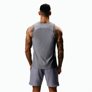 Men's Custom Polyester Sporty <b>Singlet</b> Quick-Drying Summer Vest with Breathable Muscle Sleeveless for Gym Bodybuilding & <b>Running</b> - Product Image 3