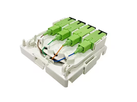 Boîtier de terminaison mural à 4 ports pour fibre optique, 4 cœurs, montage en surface, adaptateurs SC/APC, pigtail, mini prise FTTH, protection de la fibre