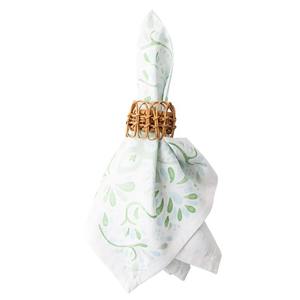 Anneau de serviette en rotin vintage chic pour la mise en place d'une table à manger contemporaine, cuisine et décoration de fête ou d'événement en provenance d'Inde - Product Image 3