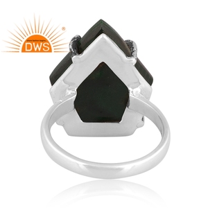 Best Quality Fine Sterling Silver Natural Malachite Gemstone <b>Statement</b> <b>Ring</b> Custom Jewelry Manufacturer - Product Image 4