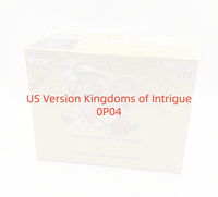 Boîte de boosters de jeu de cartes à collectionner Kingdoms of Intrigue, vente en gros de cartes de personnages d'anime pour collectionneurs de cartes