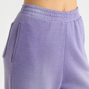 Pantalons de sport décontractés d'hiver pour femmes, taille mi-haute, couleur unie, devant plat, taille élastique, taille plus, pantalon de jogging personnalisé, 100% - Product Image 6