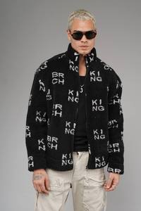 Veste zippée en polaire noir et blanc pour hommes, légère, grande taille, chaude, moelleuse, hiver, vêtements d'extérieur doux, décontracté - Product Image 6