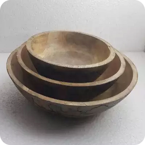 Cuenco de madera de Acacia fresca unido a resina para servir, juego de cuchara, cuenco de resina de madera para ocasiones, cuenco de madera decorativo para comida de restaurante de boda - Product Image 3