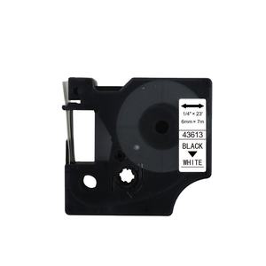 Cartucho de cinta de etiquetas Compatible Tatrix 6mm negro sobre blanco 43613 para <span class=keywords><strong>DYMO</strong></span> <span class=keywords><strong>LabelManager</strong></span> PNP/150/160/<span class=keywords><strong>210D</strong></span>/280/350/420P/450/450D/500 - Product Image 1