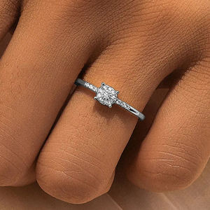 Anillo de Diamantes Cultivados en Laboratorio con Corte Redondo, Anillo de Eternidad, Color DEF, Claridad VS VVS, en Oro de 10K y 14K, Joyería Personalizada al por Mayor - Product Image 3