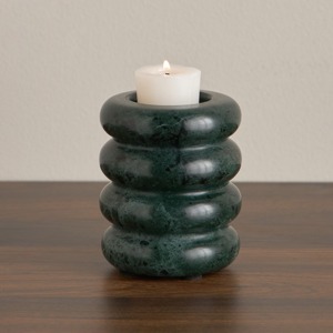 Bougeoir en marbre antique, décoration de table élégante, accent de maison élégant, support de pilier moderne, présentoir de bougies décoratif - Product Image 4