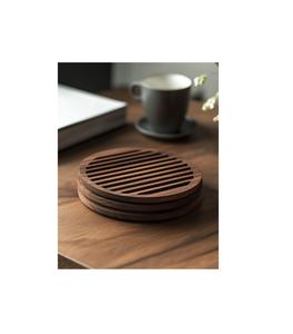 Ensemble de dessous-de-verre en bois dur durable, conçu pour une utilisation à long terme dans les maisons, les cafés et les restaurants - Product Image 1