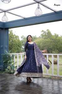 El último vestido de diseñador Georgette Anarkali con Secuencia de bordado Work Fab Zone's Indian & Pakistani Clothing - Product Image 3