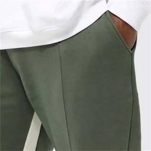 กางเกงผ้าฝ้ายขายาวสำหรับผู้ชายสีพื้นแบบลำลองสำหรับสตรีทจ็อกเกอร์ขายาวตาม100% สั่ง - Product Image 2