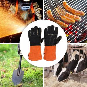 Nouveauté Manchon en cuir de vachette de soudage personnalisé de haute qualité Gants imperméables ignifuges avec protection UV - Product Image 5