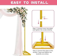 Support de fond en forme d'arche en métal détachable petites décorations de mariage portables pour la fête porte-fleurs cadre de cérémonie de mariage et d'anniversaire