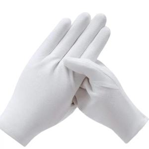 Gants en coton blanc biologique de haute qualité, personnalisables, unis, pour usage quotidien, compatibles écran tactile, détection rapide des aiguilles, séchage rapide, quatre paire - Product Image 3
