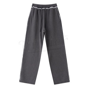 Custom Print 400gsm Heavy Weight High Quality Woolen Sweatpants for <b>Men</b> Sun Faded Blank Baggy Pants Wide Leg <b>Trouser</b> - Product Image 4