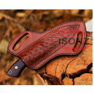 ISONZ Haute Qualité À La Main En Cuir Gaine Crêpe Style pour Fix Lame Couteaux Pliants OEM Support Personnalisé En Gros - Product Image 1