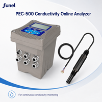 Contrôleur de conductivité de l'eau de refroidissement PEC-500 pour tours de refroidissement avec alarmes par relais 10-5000 US/cm 0-80°C RS485 Modbus 4-20mA