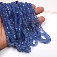 Perles de pierre naturelle Topaze Bleue de Londres facettées Heishi, entretoises pour la fabrication de bijoux, vente en gros en vrac