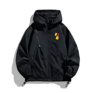 Blouson d'aviateur noir sur mesure à capuche avec fermeture à glissière pour l'extérieur, tenue décontracté de coupe régulière doublée de polyester pour le printemps et l'automne - Product Image 1