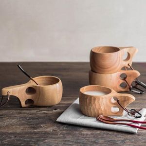 Tasse en bois écologique avec poignée | Tasse traditionnelle Kuksa pour thé ou café - Product Image 3