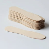 Cuillères en bois jetables de 75 mm pour la crème glacée et les desserts, mini-cuillères en bois de bouleau lisses, écologiques et biodégradables