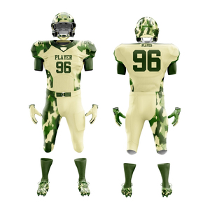 ชุดยูนิฟอร์มอเมริกันฟุตบอลสั่งทำพิเศษ ดีไซน์ไม่ซ้ำใคร แขนสั้น ระบายอากาศได้ดี ผลิตจากผ้าโพลีเอสเตอร์/ตาข่าย ปักชื่อทีมได้ตามต้องการ ใช้ได้ทุกฤดูกาล - Product Image 1