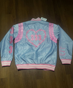 OEM Manufacturer High Quality Winter Men's Baseball Letterman Varsity <b>Jacket</b> Custom Embroidery Front Silk Sleeves Windbreaker - Product Image 6