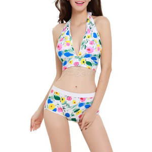 Traje de baño de poliéster Spandex de alta calidad Mejor precio Sujetador Estilo Conjuntos de Bikini Patrón de estampado Tallas grandes y opciones XS/XXXS para la venta - Product Image 5