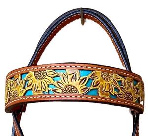 Headstall de cheval occidental de qualité supérieure dernière conception en cuir usiné et sculpté à la main nouveauté produit de cheval - Product Image 3