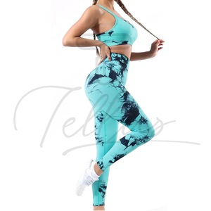 Ensembles de yoga pour femmes personnalisés avec logo Hiver 2026 – Tenues décontractées deux pièces en coton et bambou 280g, tricotées, antibactériennes, longueur genou - Product Image 3