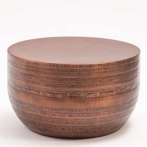 Mesa de Centro Redonda Grande de Diseño Moderno, Chapada en Oro Ecológico de Alta Calidad, Muebles para Sala de Estar de la India - Product Image 2