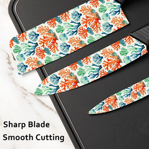 Stock 2 <b>Sets</b> High Quality Ceramic Utility <b>Knife</b> <b>Set</b> Plastic Handles Dishwasher Safe Non-Stick Coating Ambidextrous Multi-Purpose - Product Image 2
