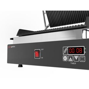 Prensa para Panini Comercial de Alta Resistencia - Placas Superiores e Inferiores Acanaladas Digitales - 2.2 kW - 350x240 mm - Product Image 6
