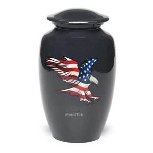 Patriotic American Eagle Flag Veteran Cremation Urn & <b>Keepsake</b> for Adult Memorial <b>Ashes</b> Wholesale Low Price Funeral Urns & Jars - Product Image 6