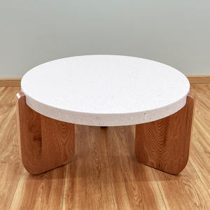 Artisanat de taille différente personnalisé en usine au Vietnam Table basse en béton pour l'extérieur Meubles en ciment Emballage personnalisé - Product Image 3