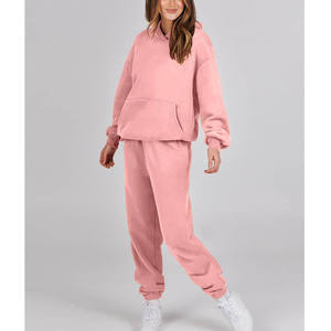 Conjunto de sudadera con capucha y pantalones acampanados con cremallera al por mayor de alta calidad, chándal personalizado con logotipo, chándales para mujer - Product Image 5