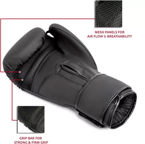 Guantes de cuero PU de color personalizado de cuero de entrenamiento de combate de Pakistán, equipo de entrenamiento de lucha, guantes de boxeo - Product Image 3