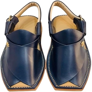 Sandales Peshawari en cuir pour hommes de qualité supérieure, personnalisables en noir et toutes les couleurs personnalisées, disponibles dans toutes les tailles, prix de gros - Product Image 2