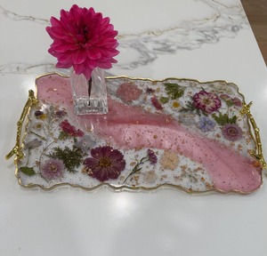 Bandeja de Resina Personalizada de Bajo Costo con Posavasos, Juego de Servicio y Protección Hecho a Mano Duradero para Uso en Mesa - Product Image 5