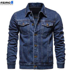 2025 chaqueta vaquera delgada de nuevo estilo para hombre, abrigo de invierno informal largo de mezclilla azul a la moda con procesamiento recubierto de algodón - Product Image 6