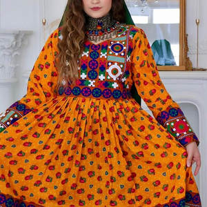 2025 nuevo diseño de moda para mujer, vestido tradicional afgano de manga larga de calidad Premium, vestidos transpirables afganos para mujer - Product Image 5