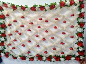 Indian/Punjabi/<b>Pakistani</b>/Arabic Wedding Bridal Entry <b>Chadar</b>, Traditional Phoolon Ki <b>Chadar</b> For Dulhan Welcome,Haldi Entry <b>Chadar</b> - Product Image 5