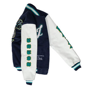 Veste de baseball pour homme, veste universitaire à la mode, avec logo personnalisé, broderies, fermeture d'hiver, veste bomber OEM - Product Image 4