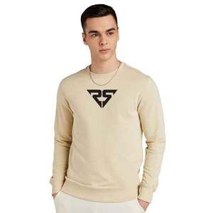 โลโก้ที่กําหนดเองเสื้อสเวตเตอร์ยางคอกลมผ้าฝ้าย 100% เสื้อสเวตเตอร์ OEM ออกแบบเองสําหรับผู้ชาย - Product Image 1