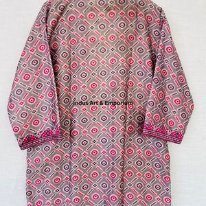 Kimono en coton satiné imprimé bloc à la main vente en gros - Product Image 6