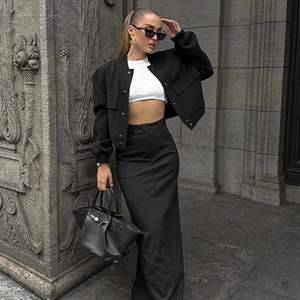 Cappotto corto da donna europeo e americano-giacca da ultima volta, stile pilota, Casual, Versatile, ampia, giacca da Baseball - Product Image 5